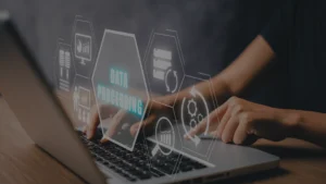 Backup de dados sendo realizo em um computador